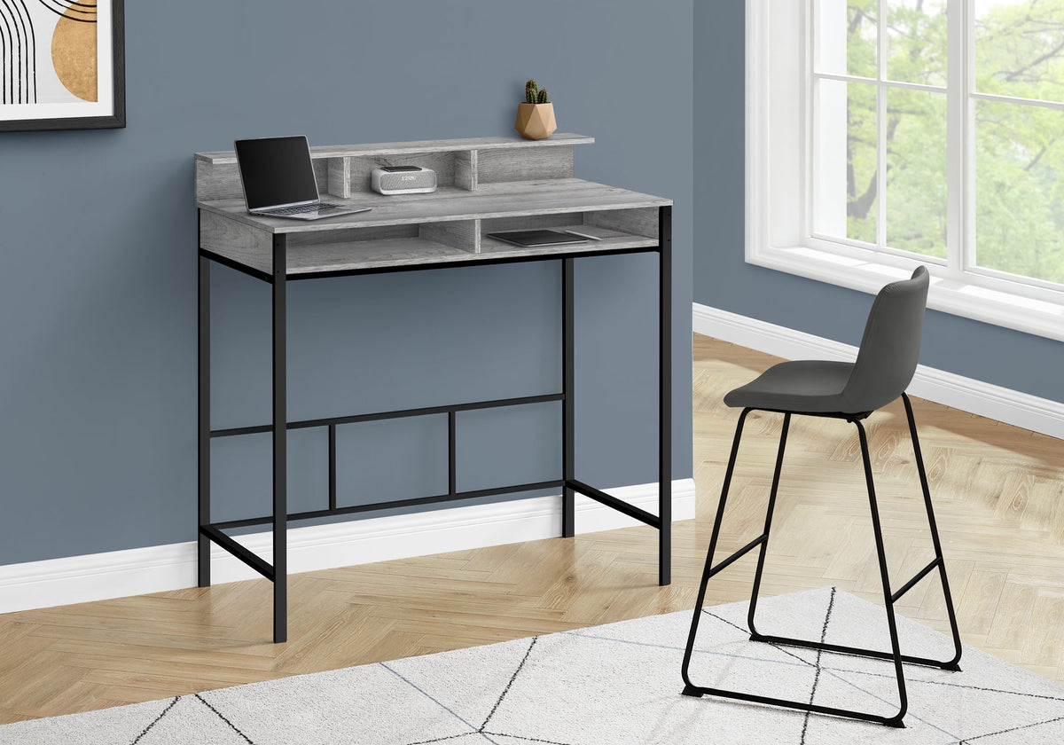 Modern Computer Desk with Storage Shelves