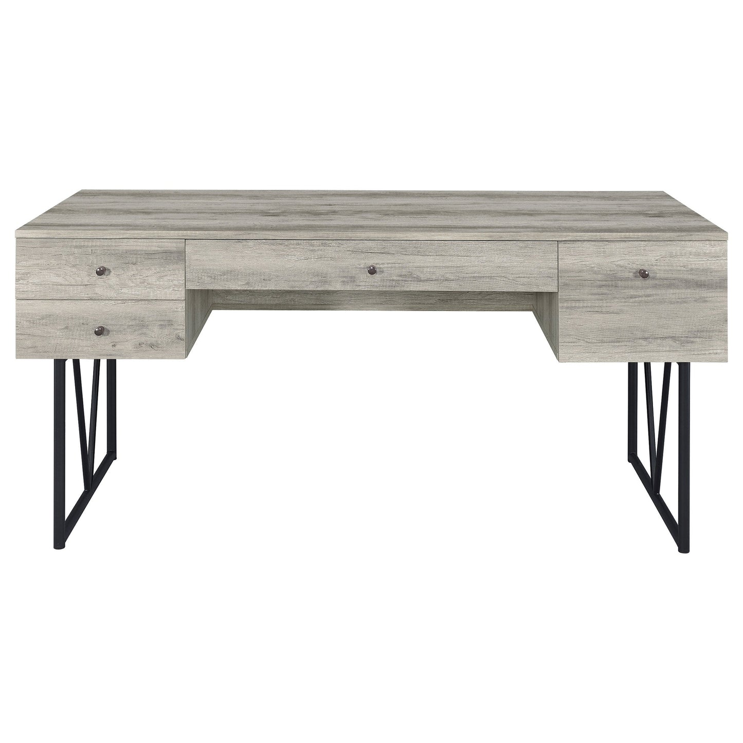 Sonoma Grey Driftwood 4-Drawer Writing Desk