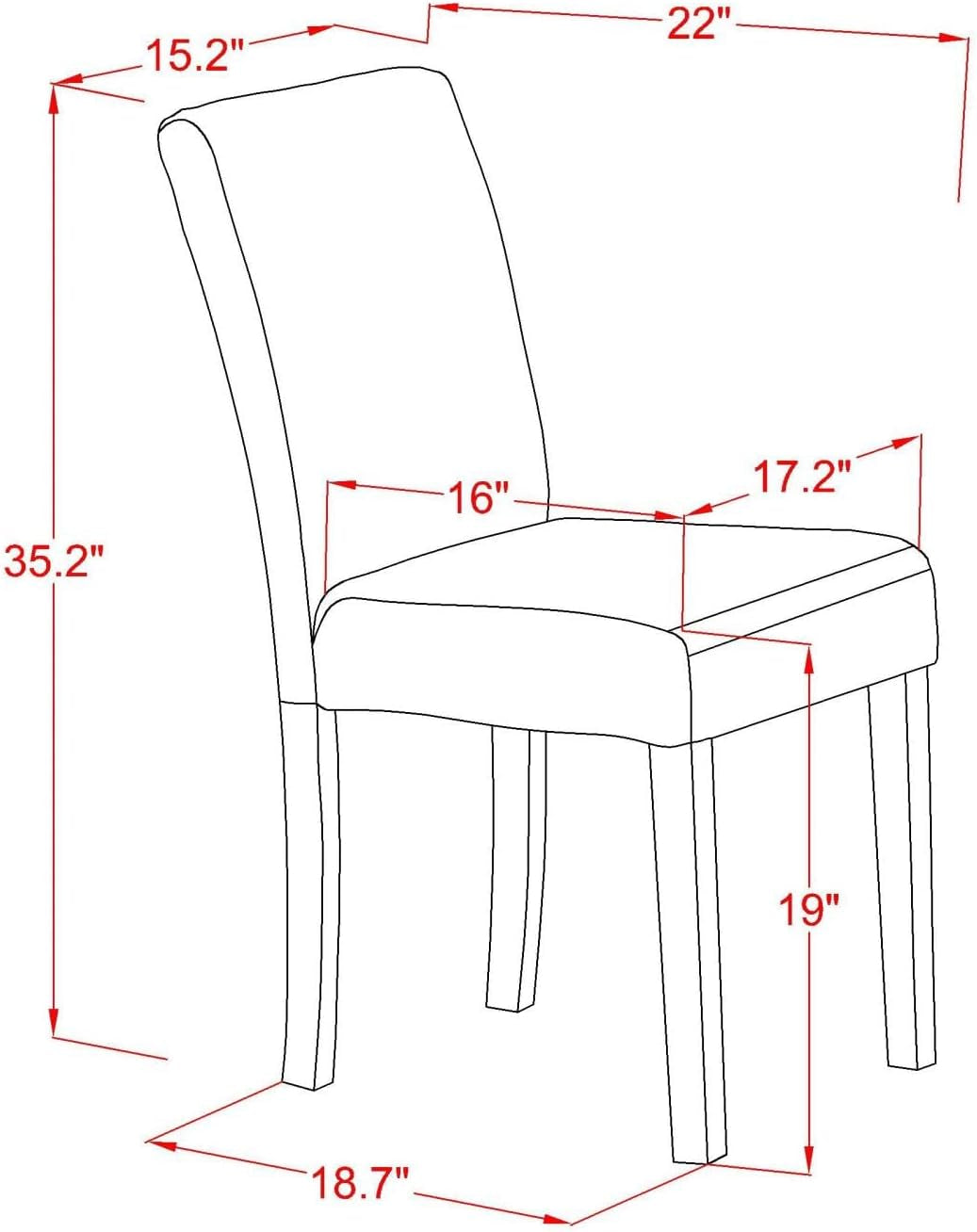 Abbott Parson Dining Chairs Light Tan Linen Set of 2