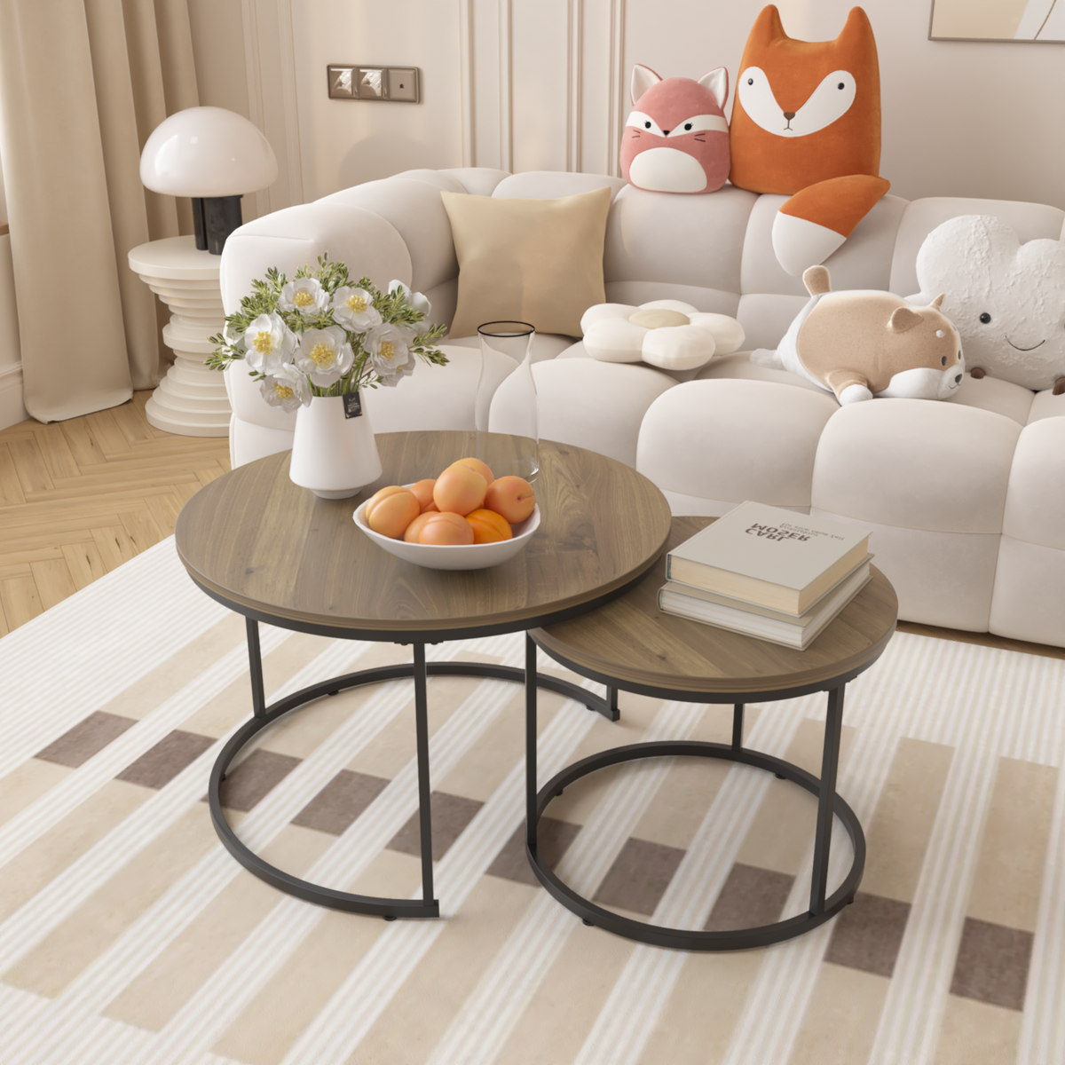 27.6" Nesting Coffee Table Set of 2