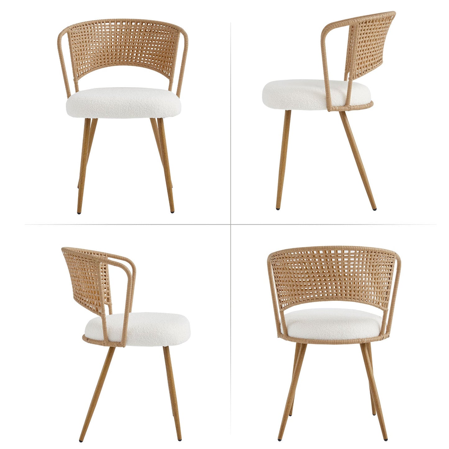 Wicker Dining Chairs - 2-Piece Set