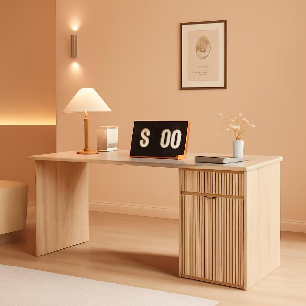 60 Inch Handcrafted Executive Desk With Generous Storage