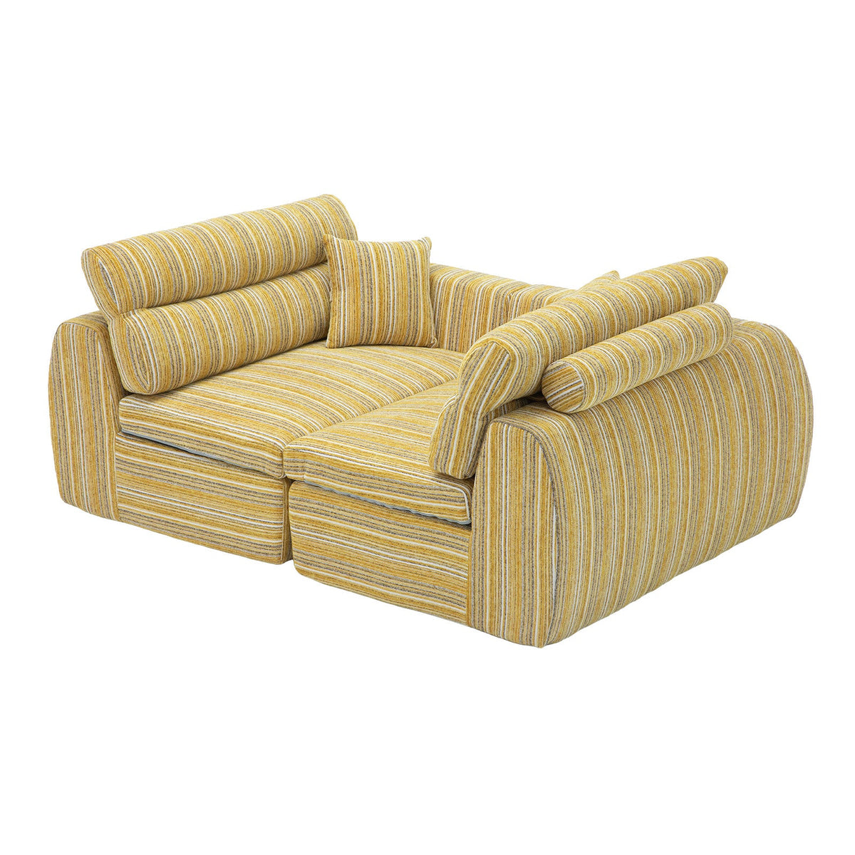Woven Chenille Striped Compression Sofa