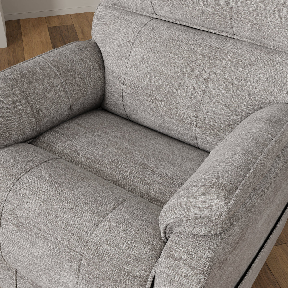 Plush Fabric Power Lift Chair In Lucie Dove
