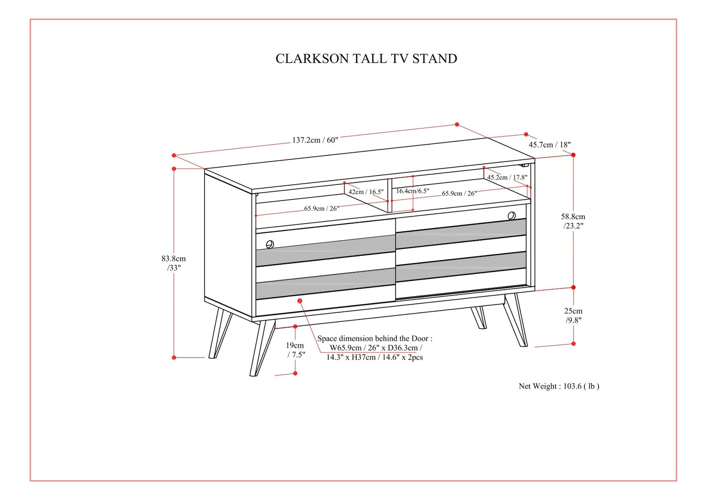 Clarkson - TV Stand - Rustic Natural Aged Brown
