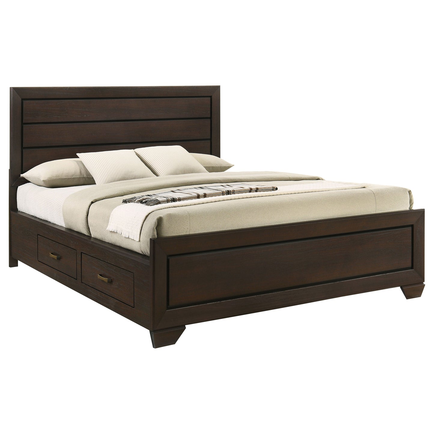 Holmgren Dark Cocoa Eastern King Storage Panel Bed