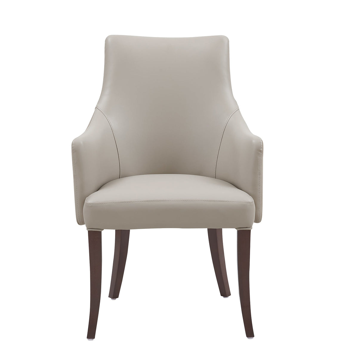 Connie Wood Vegan Leather and Velvet Armchair