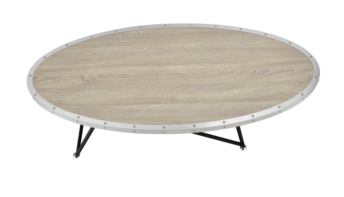 Allis Weathered Oval Coffee Table