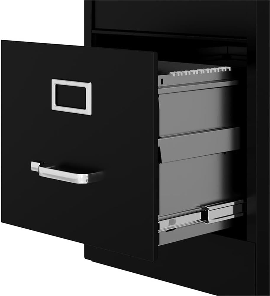 Hirsh 25 Deep 4 Drawer Vertical File Cabinet Black