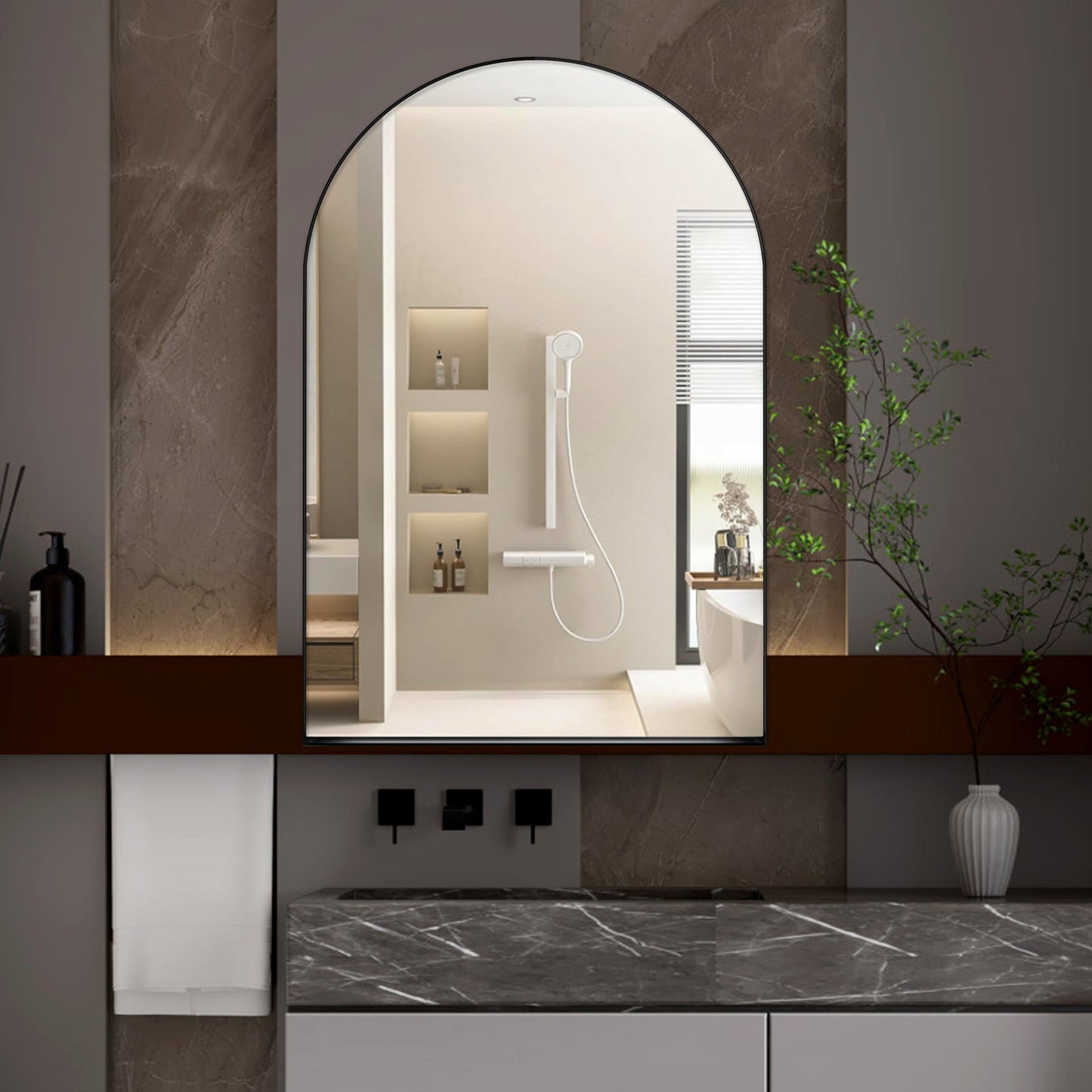 24x36 Inch Arched Recessed Medicine Cabinet