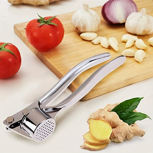 Durable Handheld Metal Garlic and Ginger Press