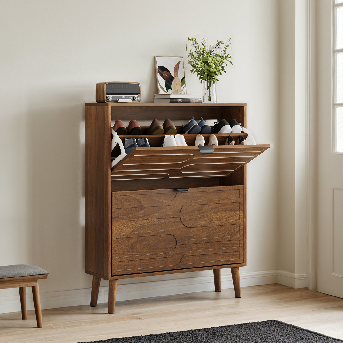 Medieval Modern Independent Shoe Cabinet