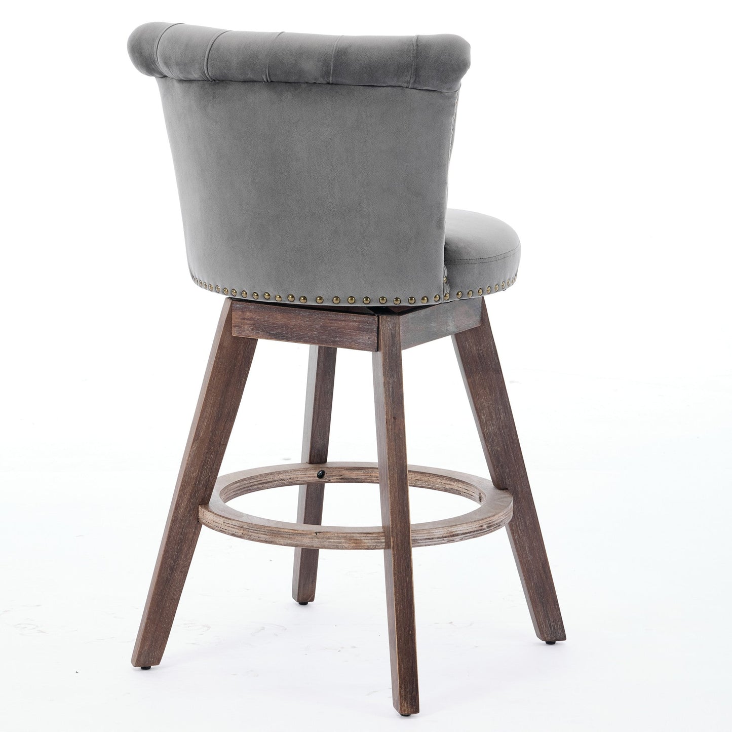 26" Counter Height Bar Stools Set of 2, 360° Swivel Stools