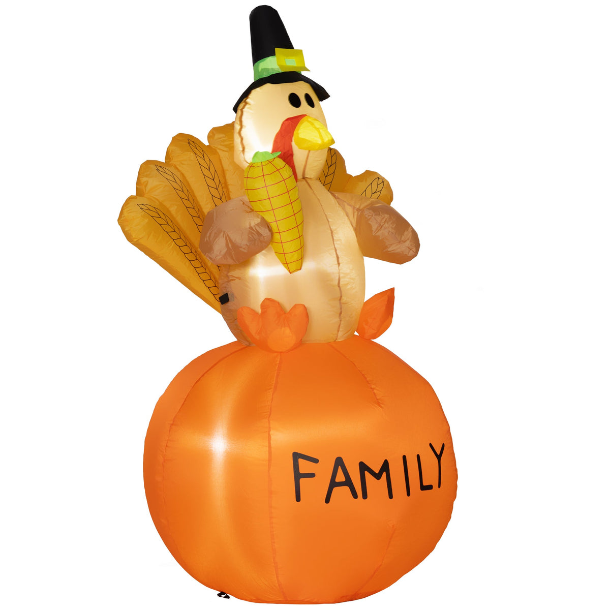 HOMCOM 4.9ft Inflatable Thanksgiving Decoration Turkey