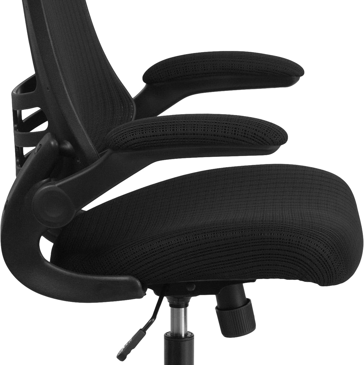 High Back Swivel Office Chair With Lumbar Support Black