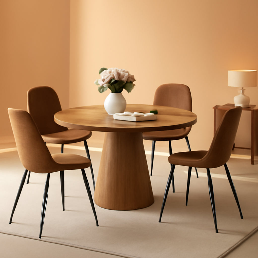 Luxurious Round Space Saving Dining Table Set For Four
