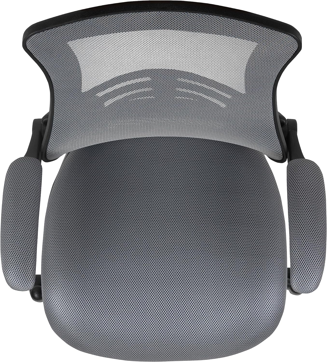 Kelista Mid Back Swivel Office Chair With Height Adjustable Dark Gray Mesh