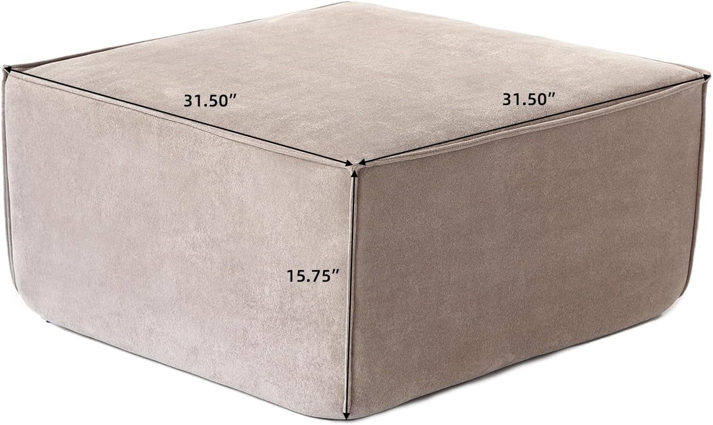 Modular Sectional Sofa Ottoman 31.5 Inches Espresso