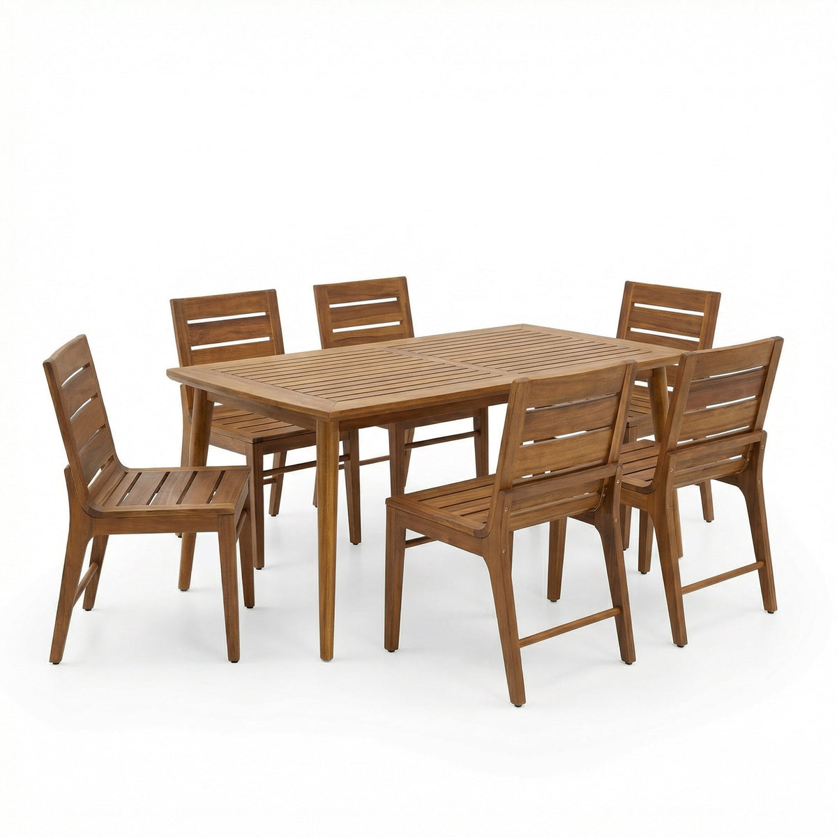 7 Piece Outdoor Acacia Wood Dining Set