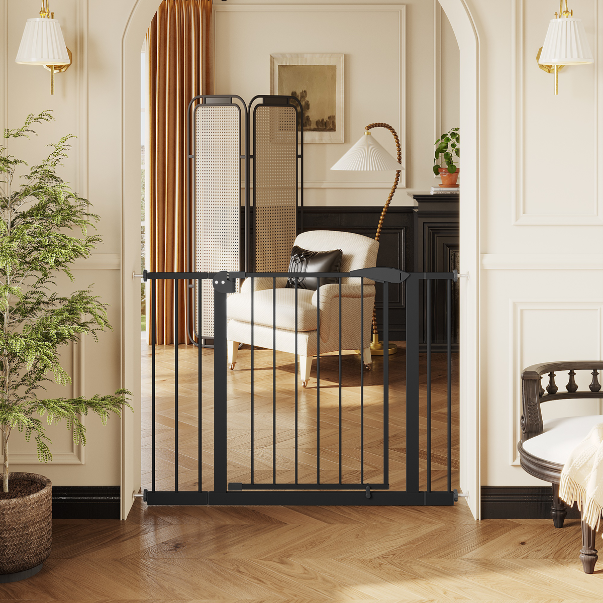 29.5-44.1" Wide Baby Gate for Stairs and Doorways