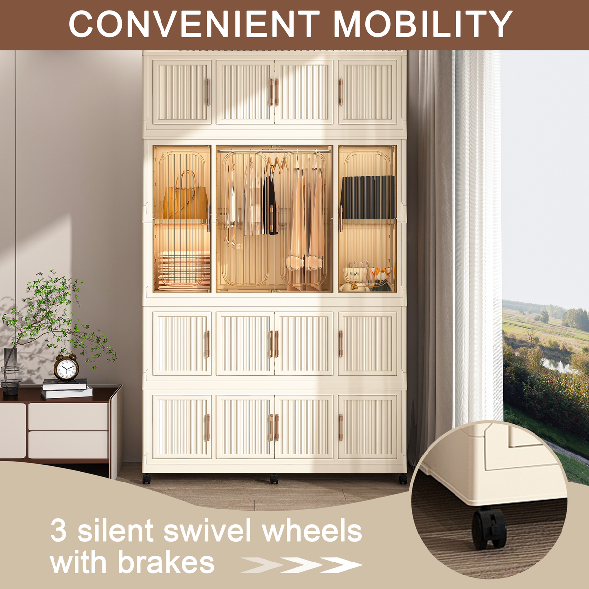 Portable Wardrobe Closet Storage Organizer
