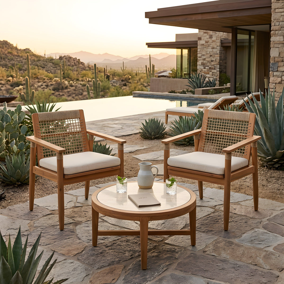 Outdoor Dining Chairs Set of 2