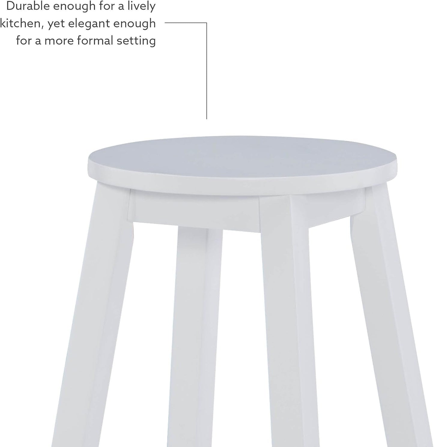 Zeke White 24 Inch Counter Stool Modern Kitchen Seating