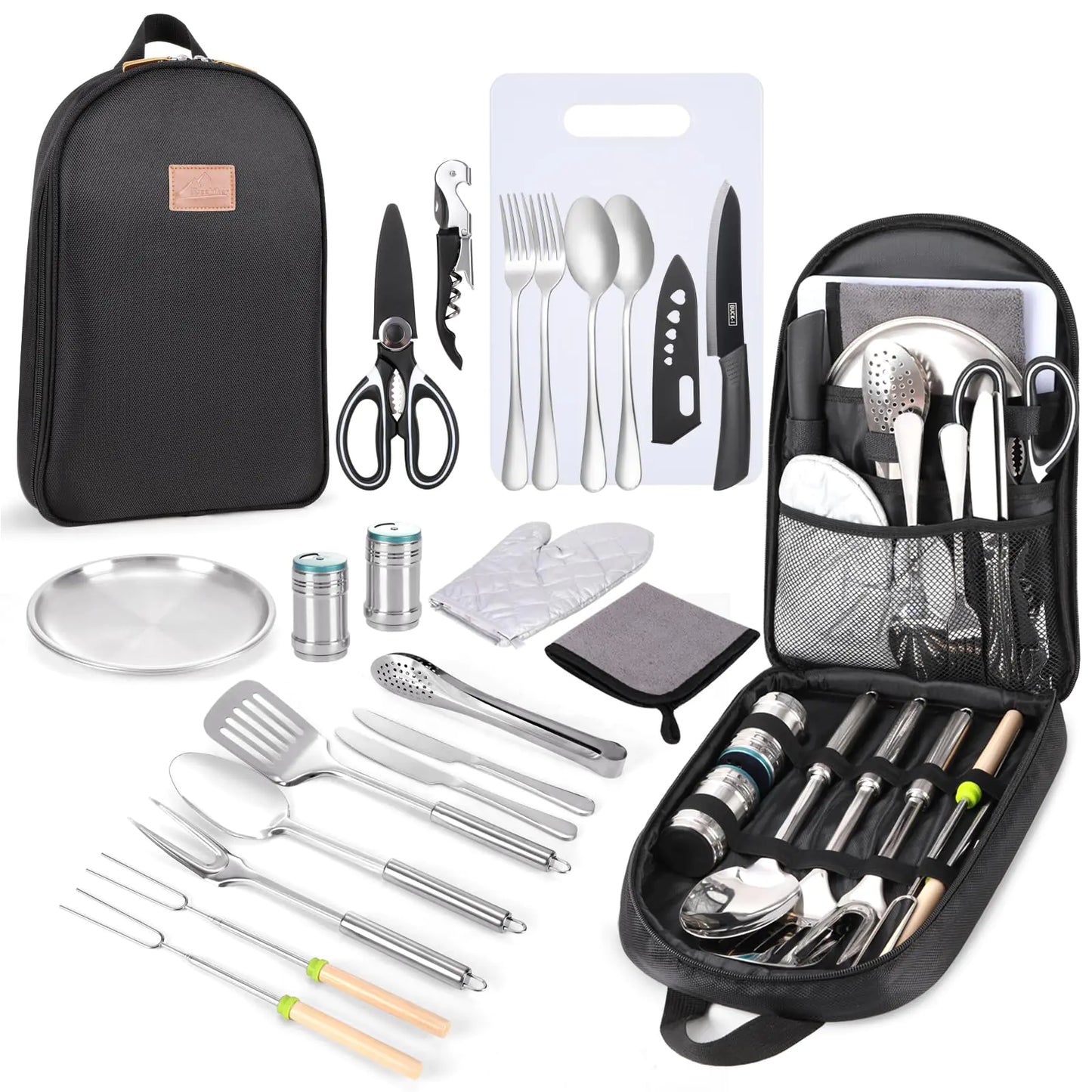 24-piece BBQ & Camping Cookware Kit