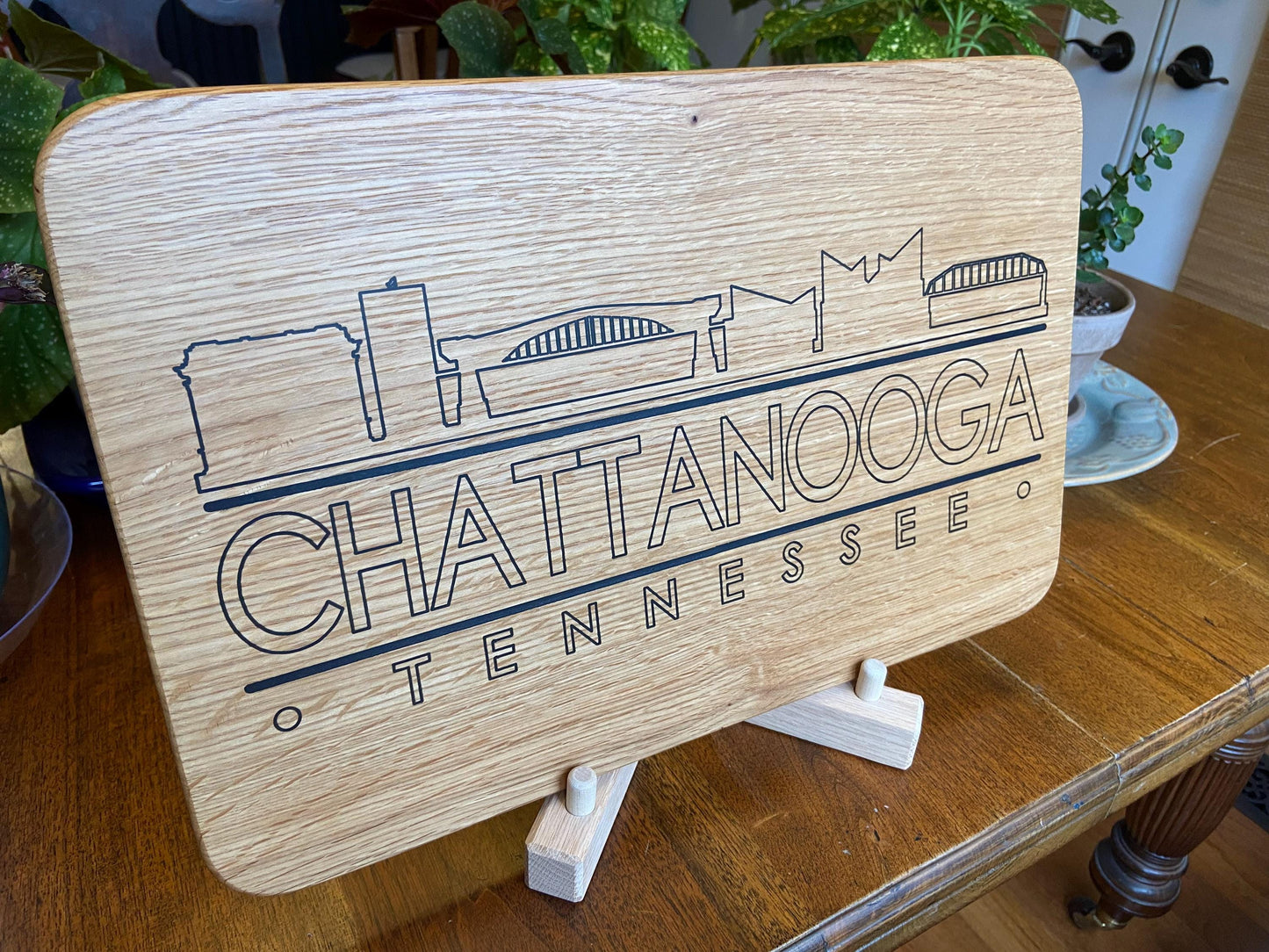 Chattanooga Skyline Charcuterie Board - Handmade White Oak