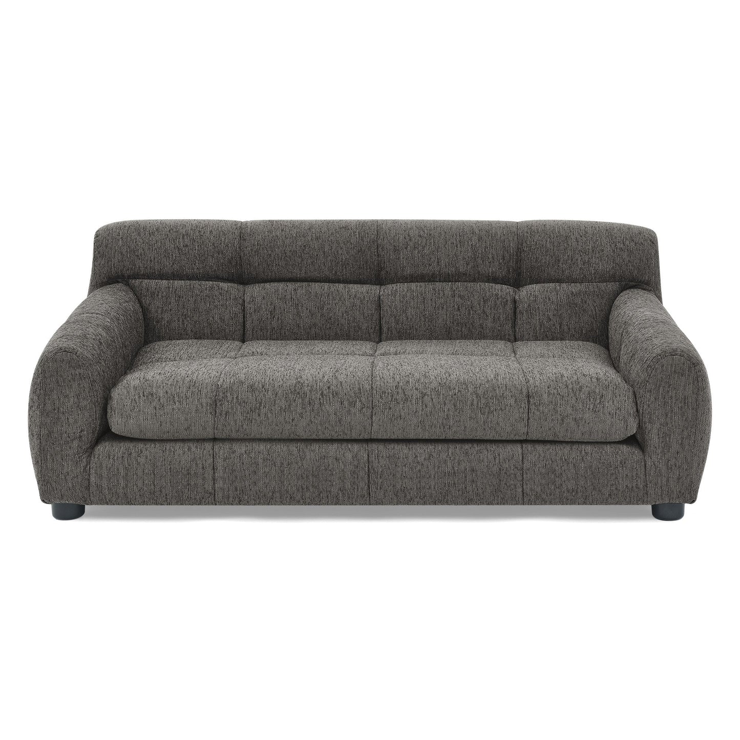 Soft and comfortable pet sofa with backrest and armrests, suitable for modern rectangular pet sofas for small and medium-sized dogs,-dark gray