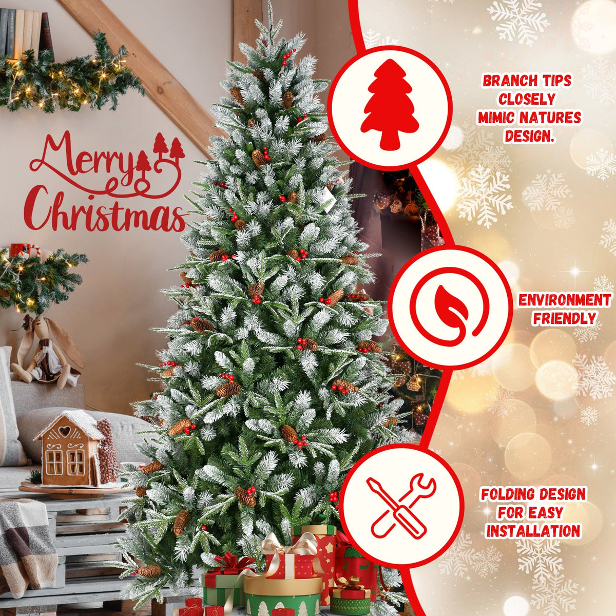4FT Christmas Tree with 747 Tips