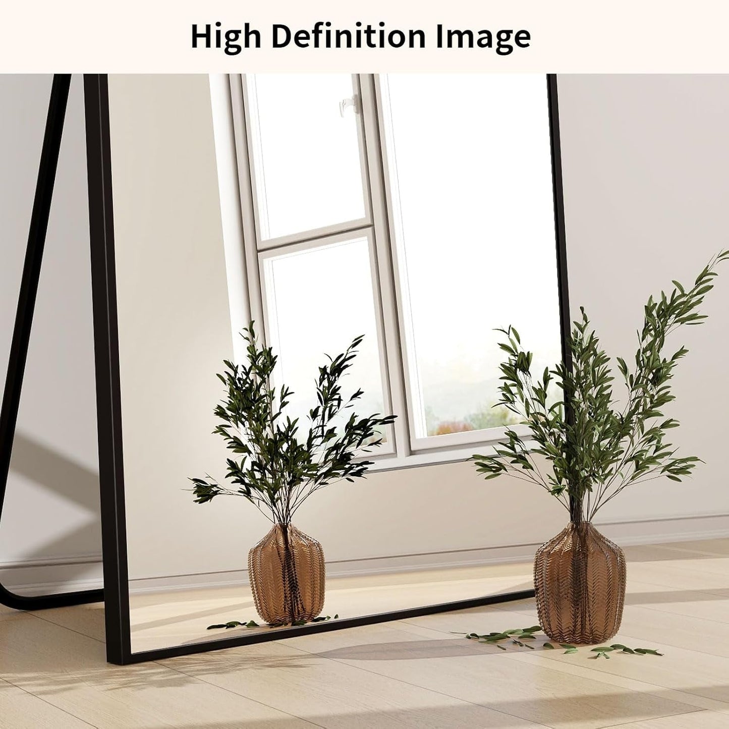Full Length Mirror With Stand 34x76 Aluminum Frame