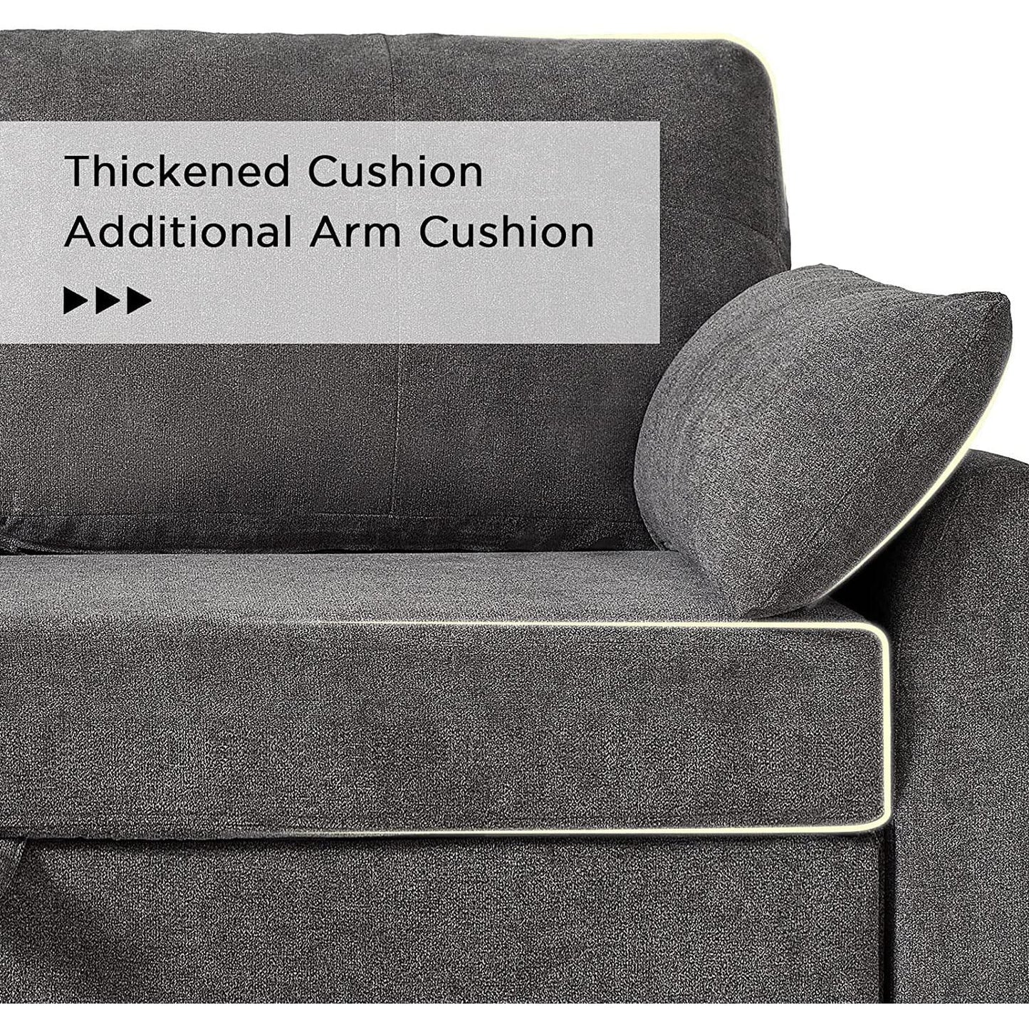 Gray Sectional Sleeper Sofa With Storage Chaise Bed
