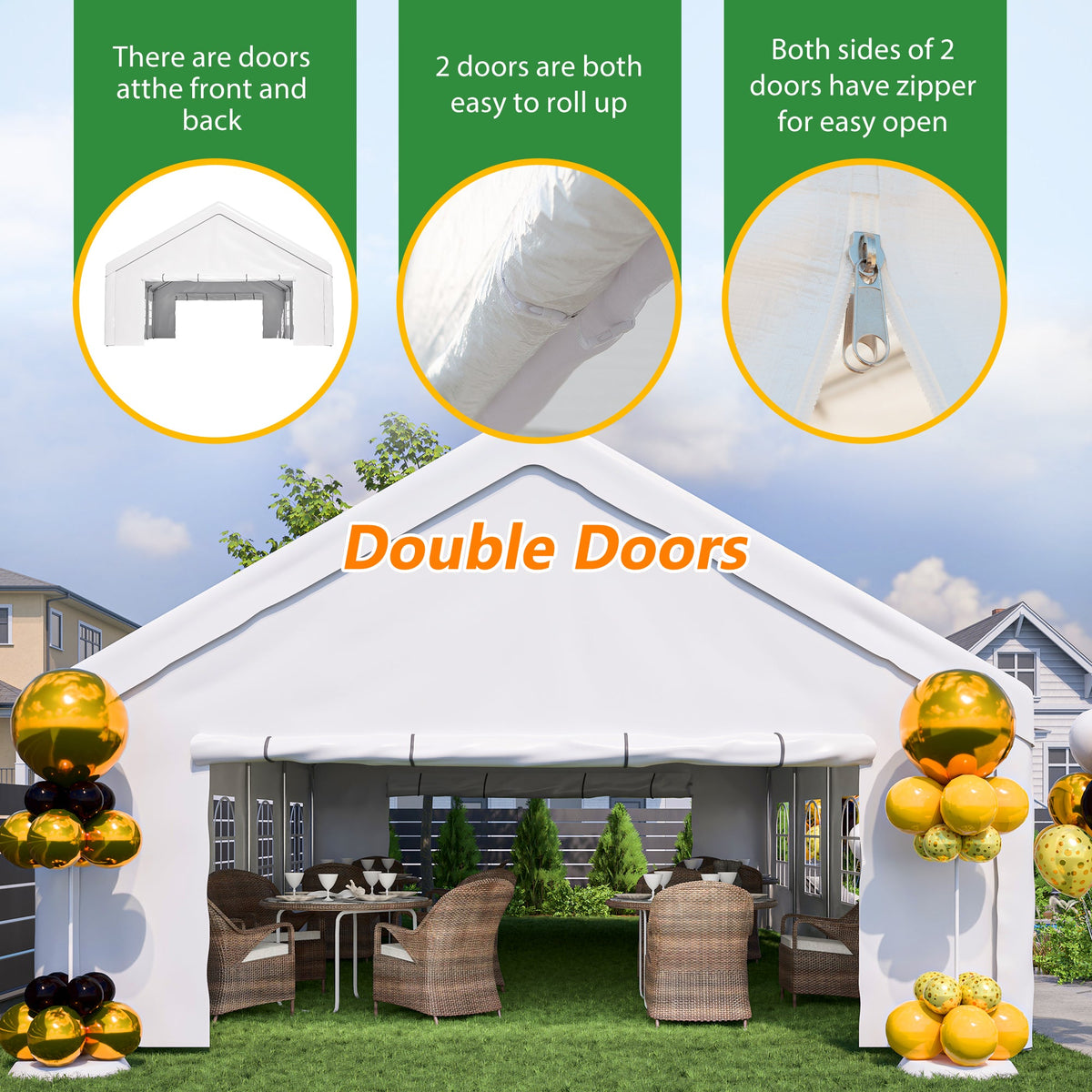 20x32 FT Party Tent with Removable Sidewalls