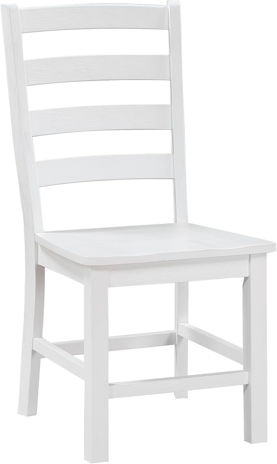 White Farmhouse Dining Chairs Set of 2 With Footrest