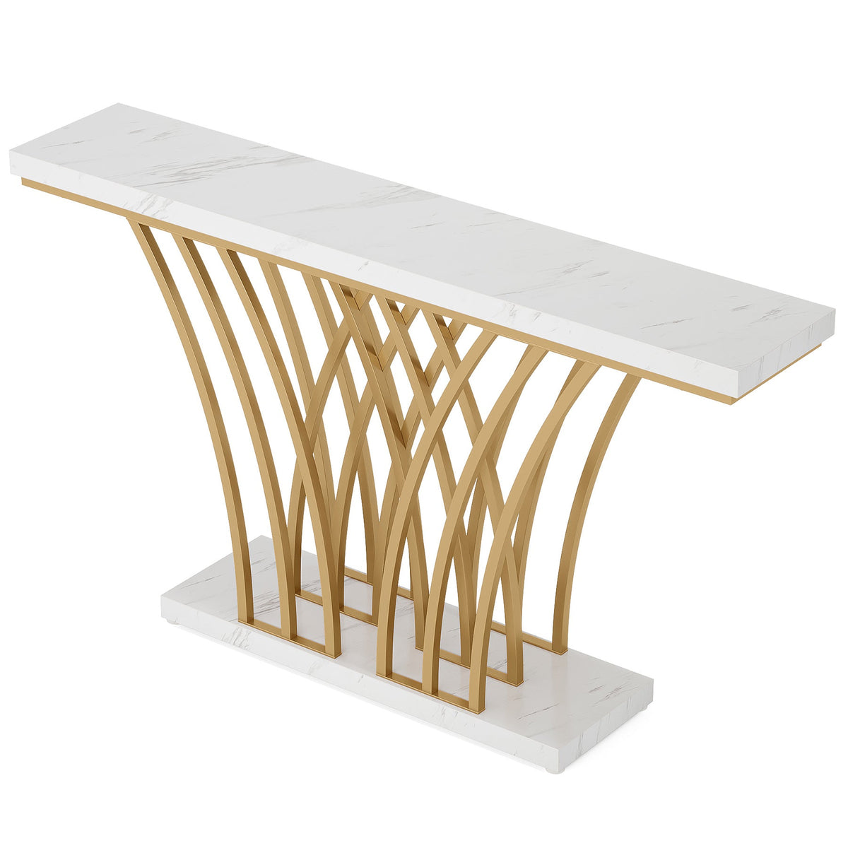59-Inch Gold Console Table
