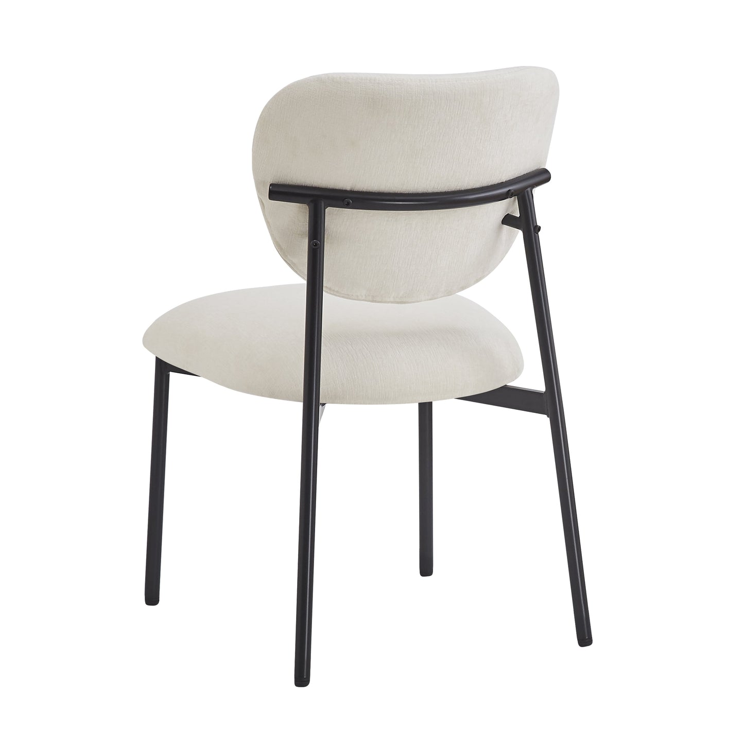 Upholstered Dining Chairs With Metal Legs (Set of 2)