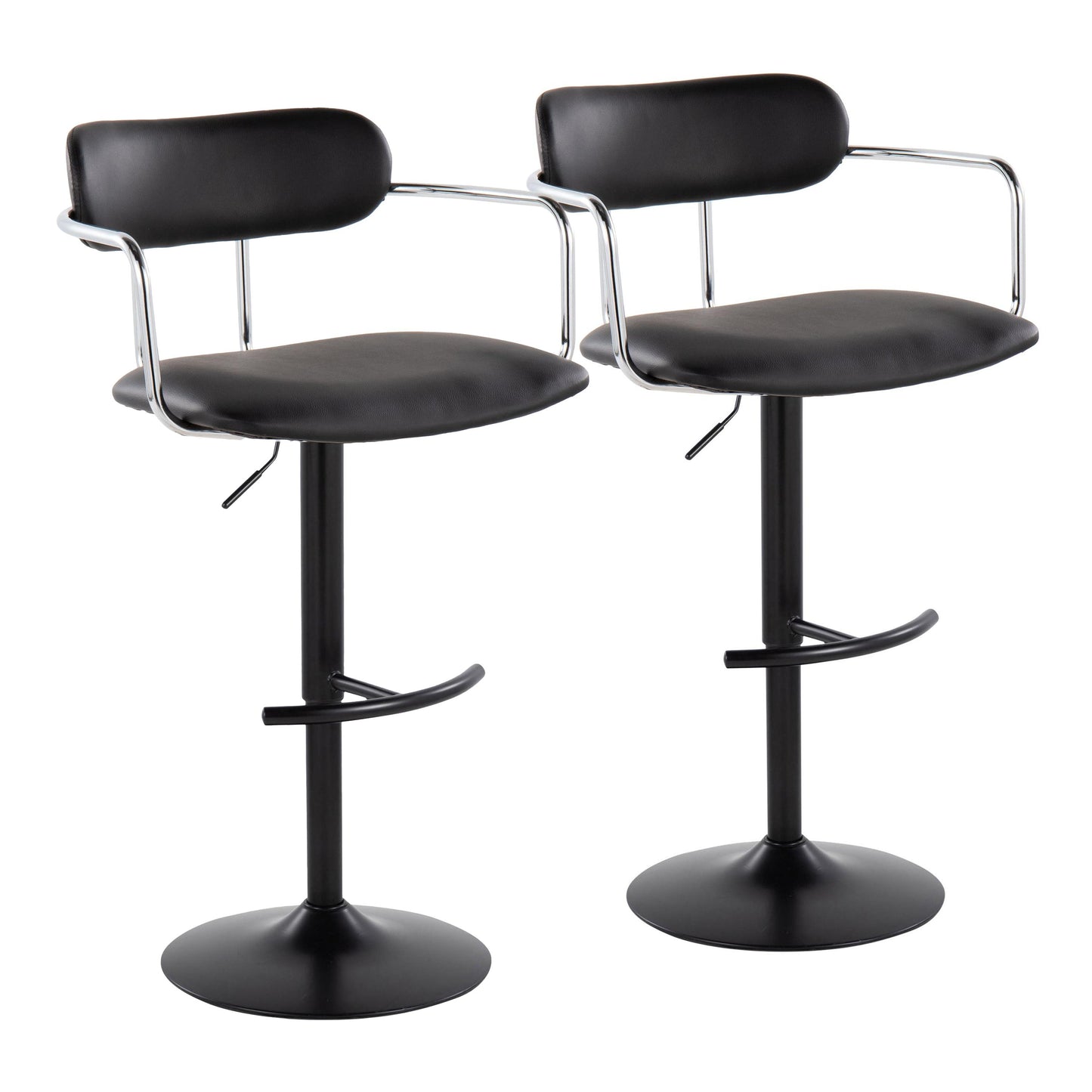 Contemporary Adjustable Height Barstool with Swivel