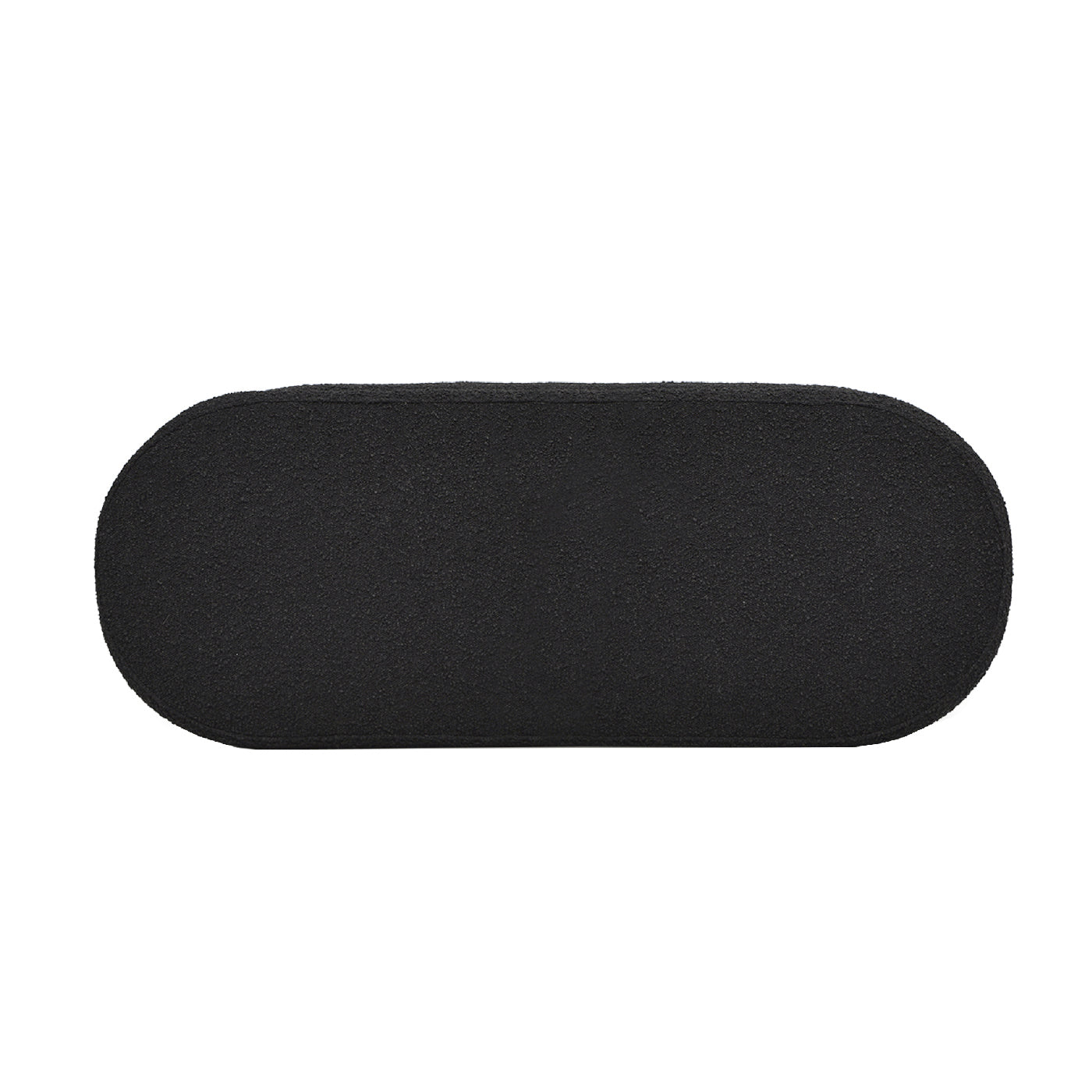 Fuji 49" Upholstered Oval Storage Bench, Ebony