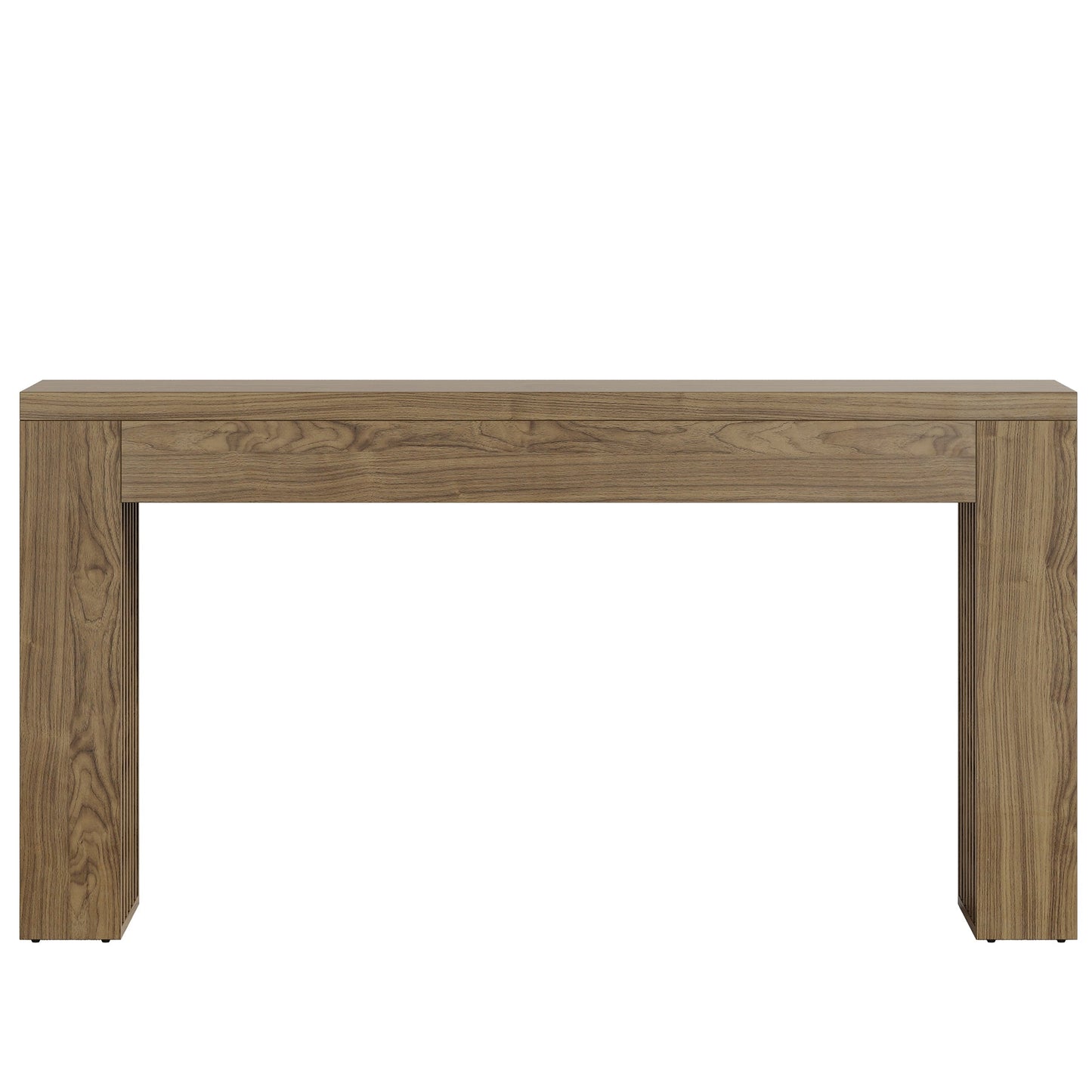 59" Farmhouse Console Table with Vertical Slat Legs