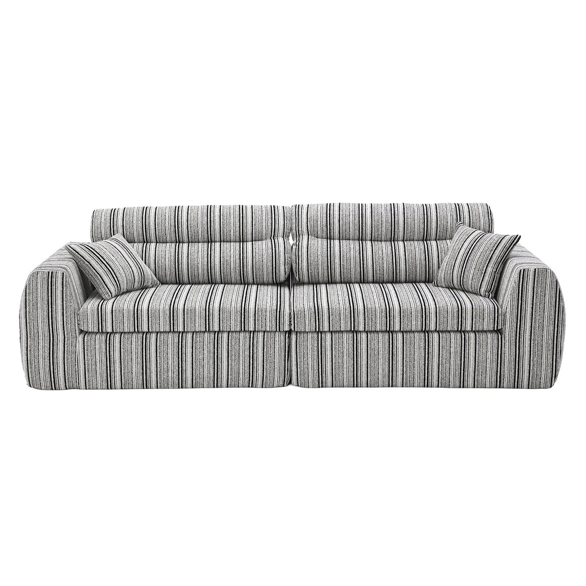 Woven Chenille Striped Compression Sofa