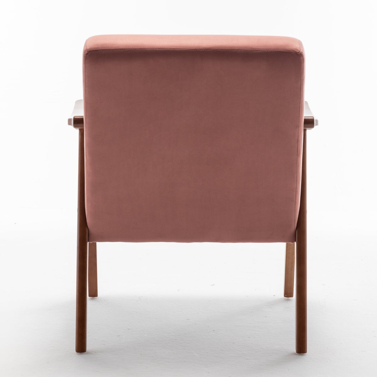 Accent Chair with Velvet Upholstery and Solid Wood Frame