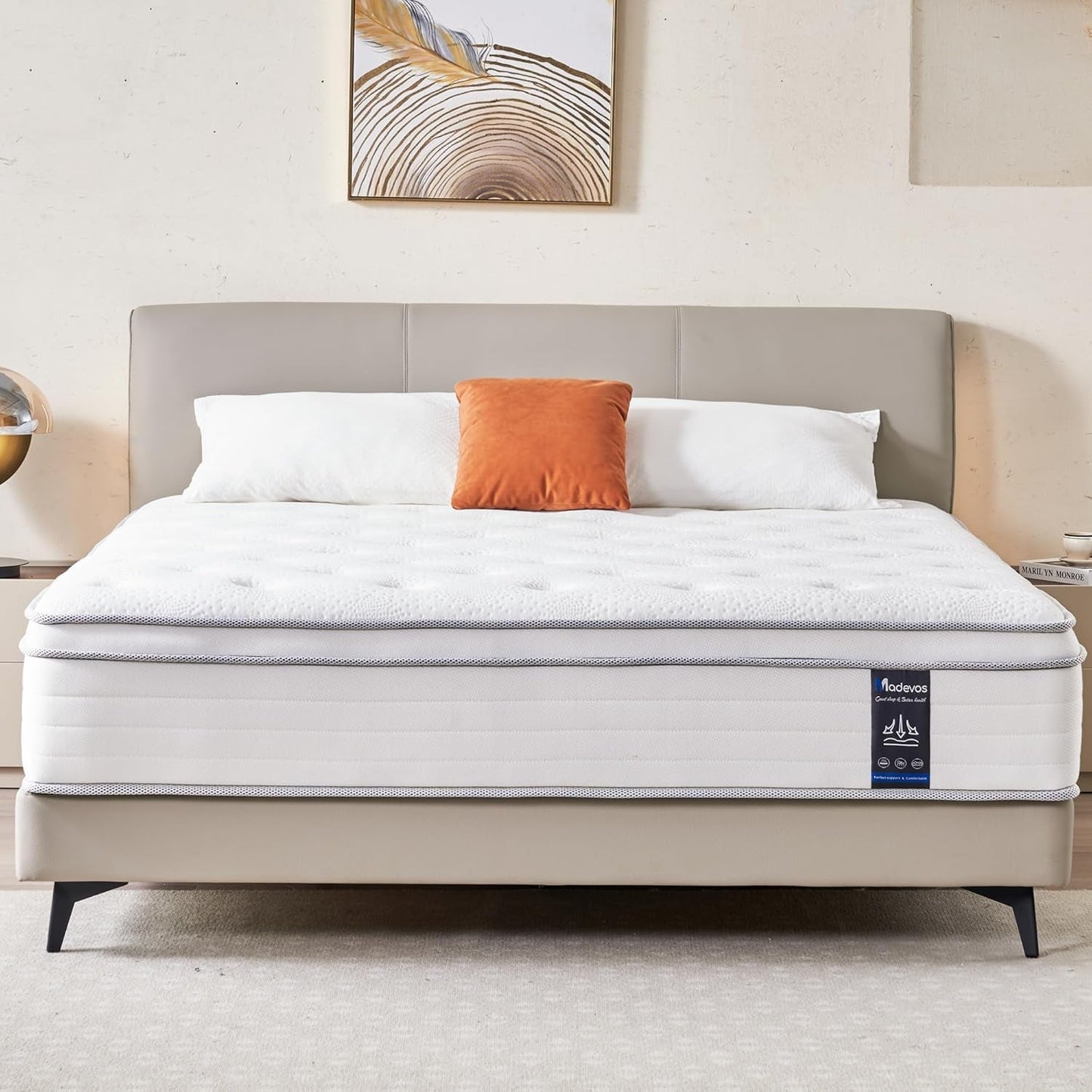 Queen Twelve Inch Hybrid Memory Foam Mattress Boxed Premium