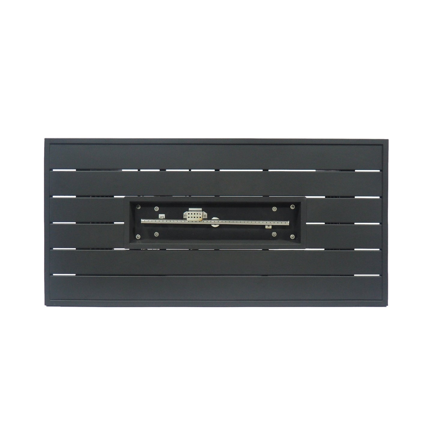 Rectangular Iron Fire Pit - 30,000 BTU - Tank Cover Inside
