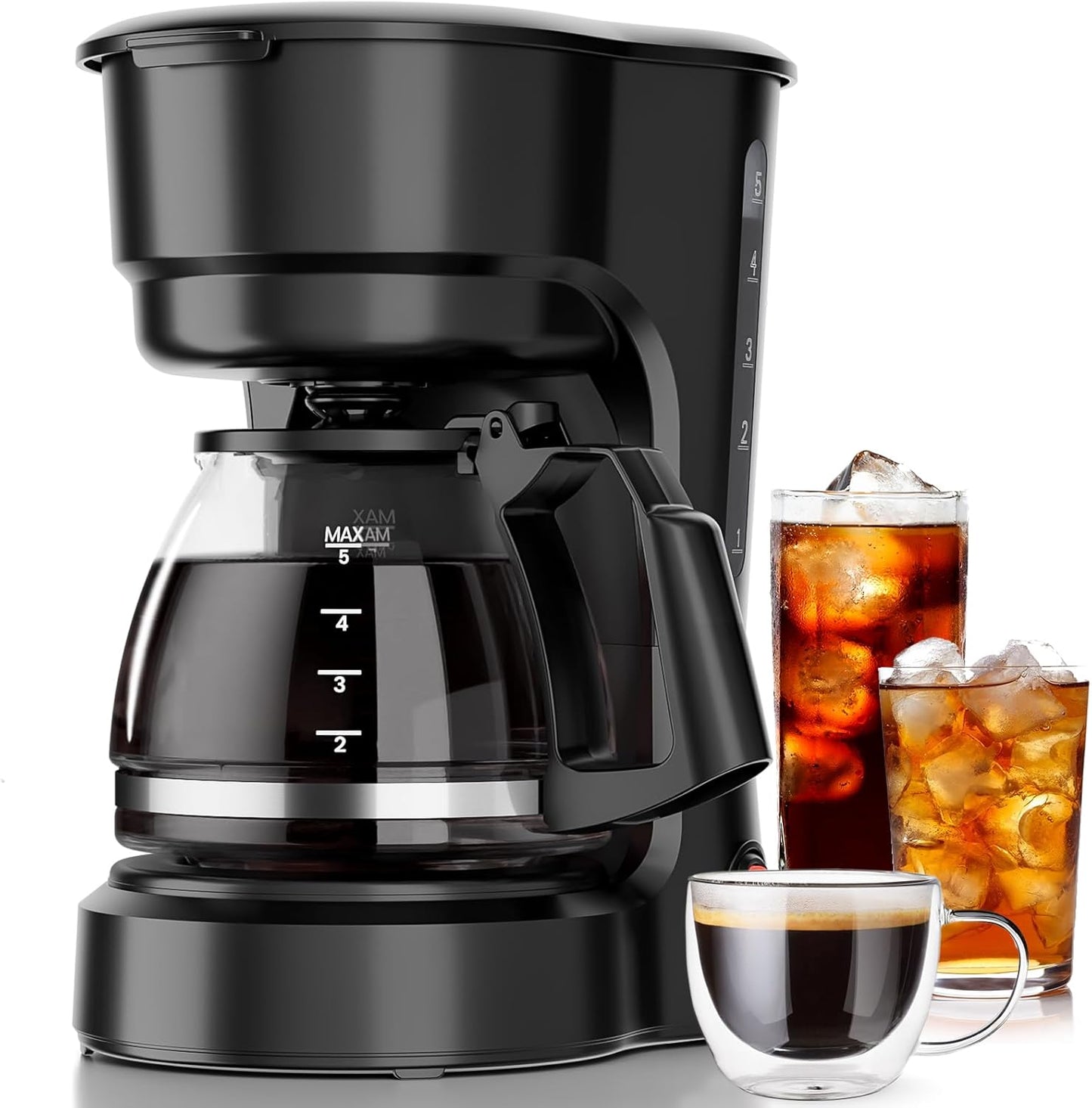 5-Cup Drip Coffee Maker - Programmable, Auto Brew, Auto Pause, Keep Warm Function CM3710H
