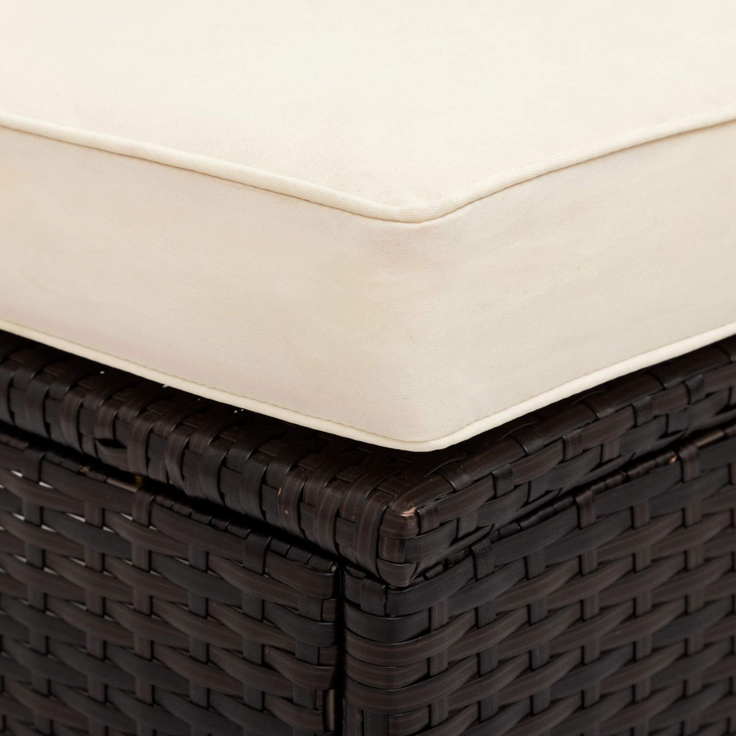 Premium 5-Piece All-Weather Half-Moon Outdoor Rattan Wicker Patio Sectional Sofa Furniture Set With Tempered Glass Table (SAK32615)