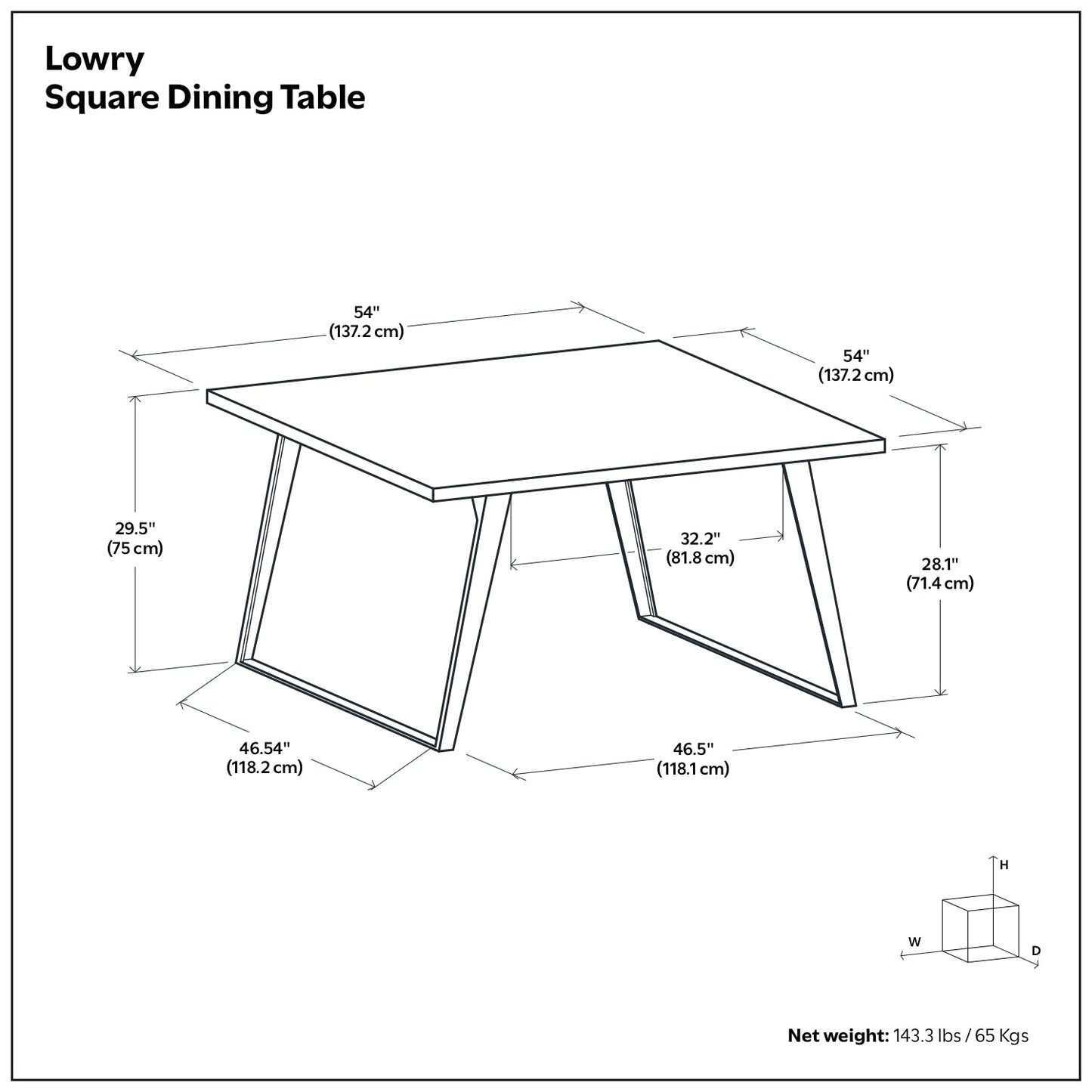 Lowry Square Dining Table
