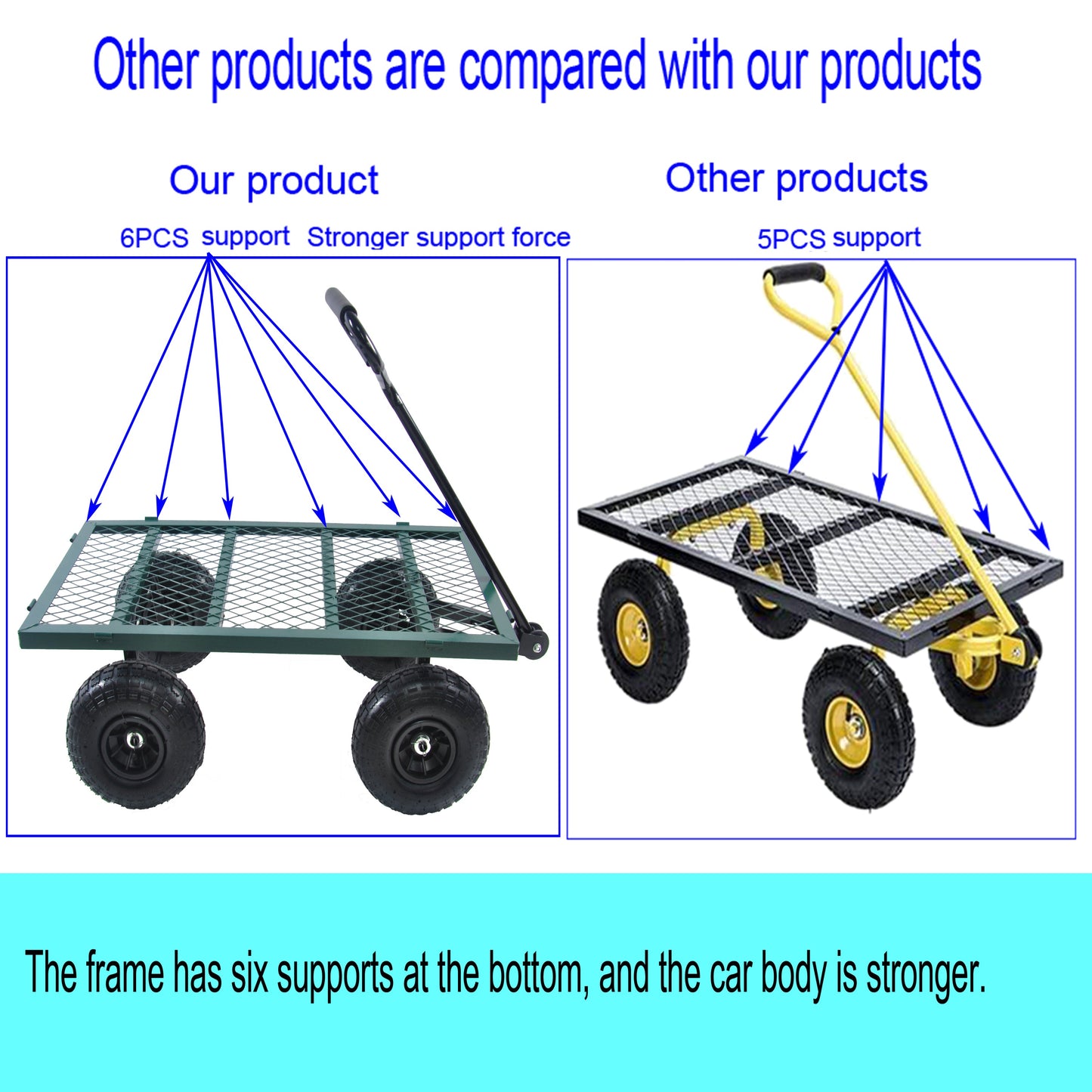 Wagon Cart Garden Cart Trucks in Green