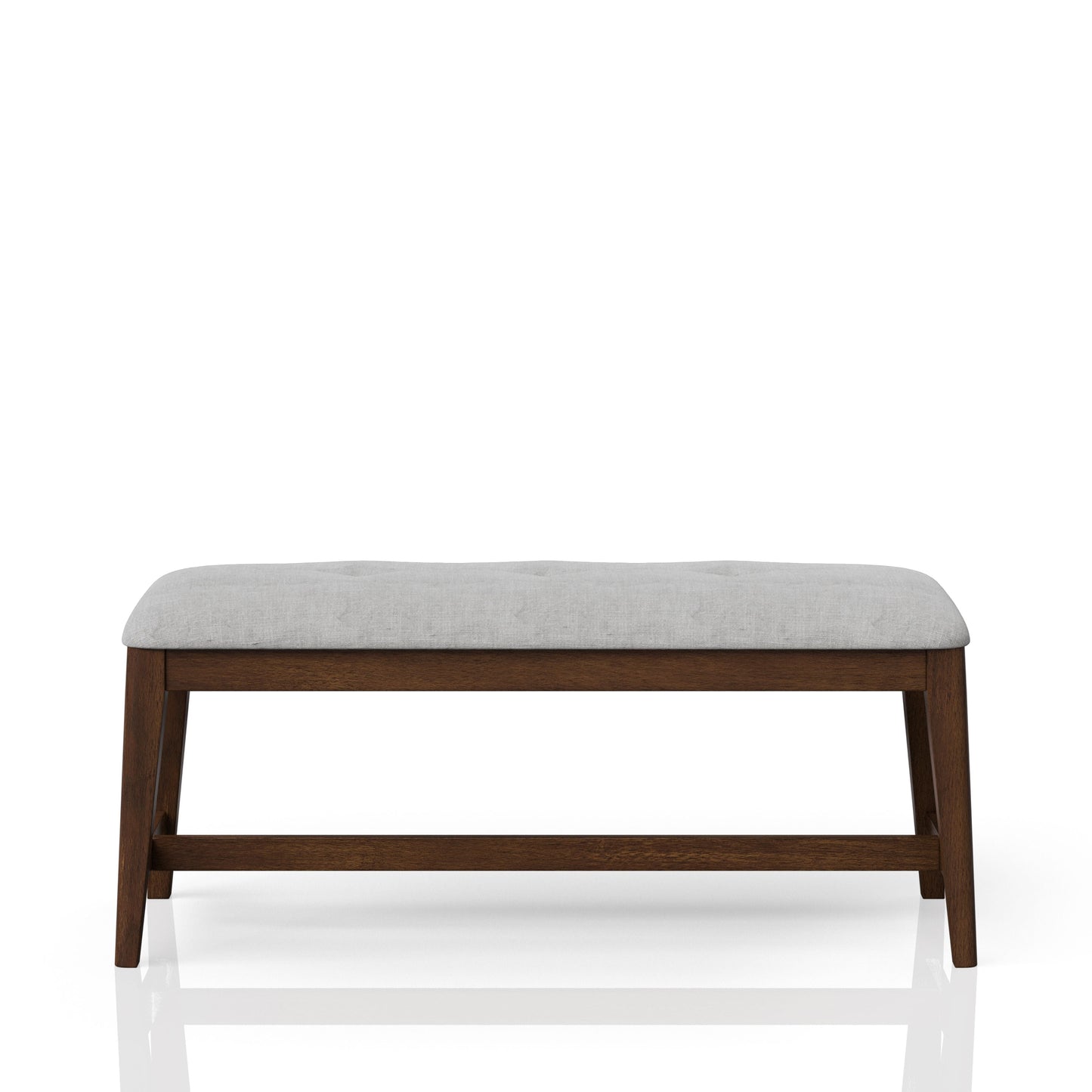 Backless Upholstered Dining Bench Mid-Century Seating