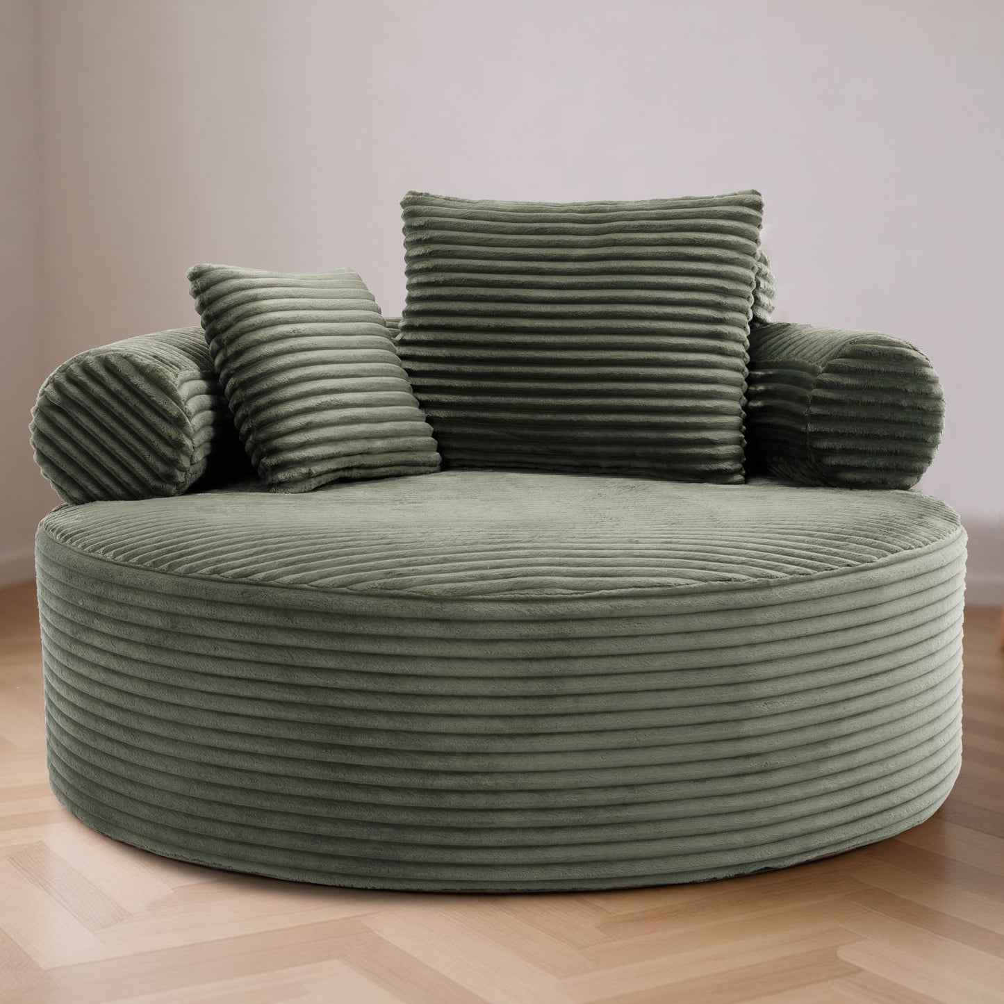 Round Sofa Bed with Memory Foam Sectional Couches